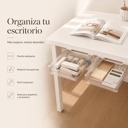 Organizador de Cajón Deslizable en Acrílico Transparente - instalado