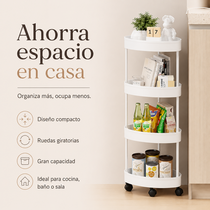 Carrito Organizador Esquinero de 4 Niveles - detalle
