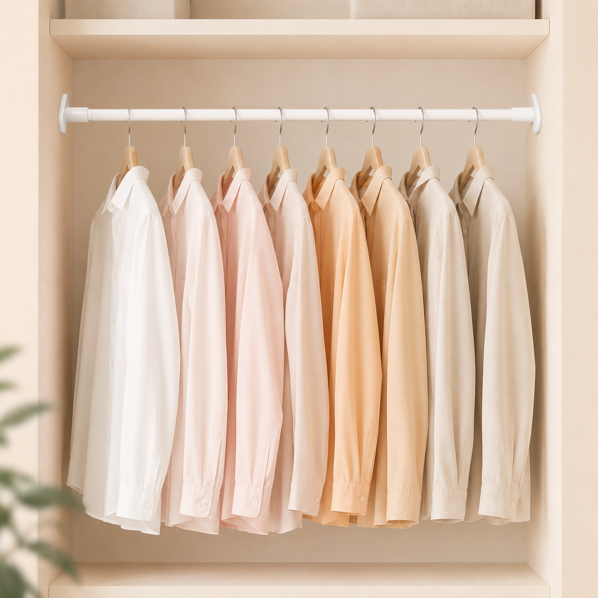 Tubo Ajustable para Colgar Ropa 90-160 cm