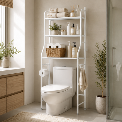 Organizador Vertical Sobre Inodoro Multinivel - instalado en el baño