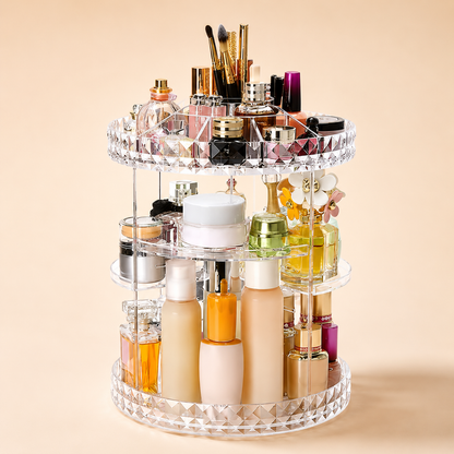 Organizador de Cosméticos Giratorio 360° en Acrílico