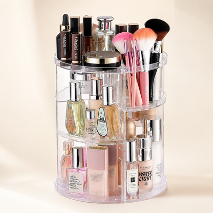 Combo Organizador de Maquillaje 360° + Lavadora de Brochas - organizador