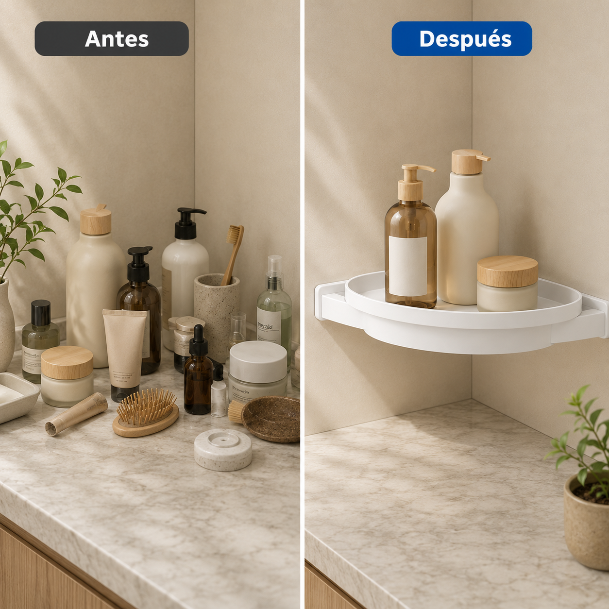 Estante Giratorio 360° Adhesivo Sin Taladrar - en la cocina